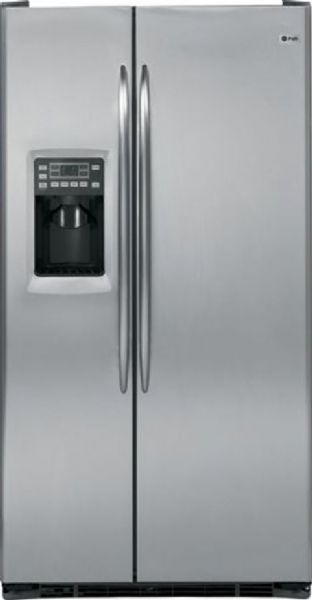 GE General Electric PSCS3RGXSS Counter-Depth Side by Side Refrigerator, 23.3 cu. ft. Total Capacity, 14.75 cu. ft. Refrigerator Capacity, 8.59 cu. ft. Freezer Capacity, 18.9 sq. ft. Shelf Area, 3 Wire Slide-Out Baskets, 3 Wire Cabinet Shelves, 2 Adjustable Wire Tilt-Out Bins, 1 Fixed Door Bin, 3 Adjustable Glass Cabinet Shelves, 2 Cabinet Shelves - Slide-Out, Spillproof, 2 Snugger Clips, MSWF GE Water Filtration System, Stainless Steel Color (PSCS3RGX-SS PSCS3RGX SS PSCS3RGX PSCS 3RGX PSCS-3RGX)
