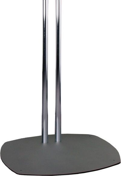 Premier PSD-TS72 Dual-Pole 72-Inch Floor Stand, Chrome Poles/Dark Gray Base, Adjust mount along poles for perfect viewing height, Cable concealment inside poles, Optional cover packs (CPP/CPA) and shelves (PSD-SHB) available, Mates with PSM and CTM series display mounts (required) (PSDTS72 PSD TS72)