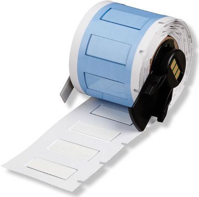 Brady PSPT-250-1-WT PermaSleeve Wire Marking Sleeves, White Color; One-Sided Printable; For BMP61, TLS 2200, TLS-PC Link and BMP71 Printers; 100 per Roll; Heat-shrinkable, Self-Extinguishing; Dimensions 1.015