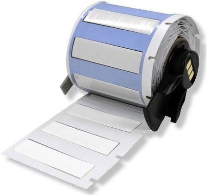 Brady PSPT-250-175-WT TLS 2200/TLS PC Link PermaSleeve Wire Marker Sleeves, White Color; One-Sided Printable; For BMP61, TLS 2200, TLS-PC Link and BMP71 Printers; 100 per Roll; Heat-shrinkable, Self-Extinguishing; Dimensions 1.765