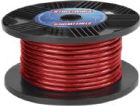 MTX Audio PSX4100R Standard Power Cord, Spooled CCA 100 ft. Reel of Translucent Red, 4AWG Gauge, The Ultimate Value in Performance Power Cable, Poly Flex Insulation Resists Battery Acid, Oil and Gasoline, UPC 715442143139 (PSX-4100R PSX 4100R PS-X4100R PSX4100 StreetWires) 