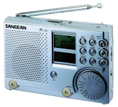 Sangean PT-50 AM/FM Stereo LW/SW Shortwave World Band Digital Travel Radio with World Time (PT 50, PT50)