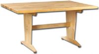 Shain PT-60P Laminate Top Pedestal Table 0.75" With Tote Trays, Solid maple pedestal style panel legs with maple truss bars, Earth-friendly UV finish, Tote trays and book compartments are available, Dimensions 60" x 30" x 42", Weight 188 Lbs, UPC 844246008051 (SHAINPT60P SHAIN PT60P PT 60P PT60 P  60 SHAIN-PT60P PT-60P PT60-P) 