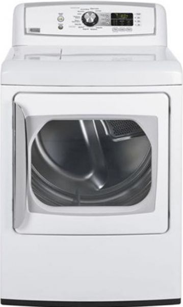 GE General Electric PTDN800EMWW Profile Harmony Series Electric Dryer with 7.3 cu. ft. Capacity, 27
