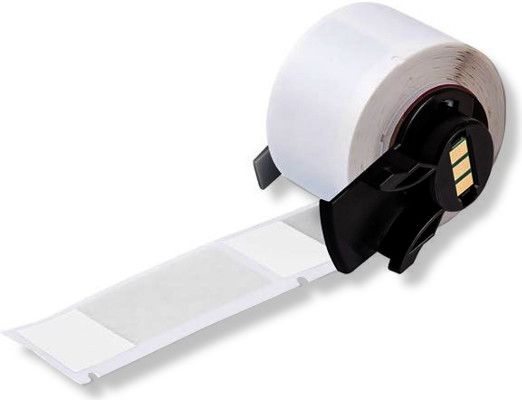 Brady PTL-21-427 TLS 2200 and TLS PC Link Labels, White/Translucent Color; Self-Laminating Vinyl; For TLS 2200 and TLS-PC Link Printers; 100 per Roll; UL Recognized; Acrylic Adhesive; Dimensions 1.00