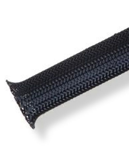 Tech Flex PTT2.50BK 2.5 Inch Flexo PET-T Tight Weave Sleeve; Black; 100 Foot Spool; Flexo Tight Weave is designed for use in applications where a balance between economy and optimum coverage and abrasion resistance is required; The tightly braided construction increases the coverage; UPC N/A (PTT2.50BK 2.5 PTT2.50BK 25 PTT250BK TechflexPTT2.50BK 2.5 PTT212BK-100)