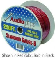 Audiopipe PW8250-BLK Standard Gauge-8 Primary Wire 250 Ft. Roll Cable, Black, O2 Oxygen Audio Free (PW8250BLK PW8250 BLK PW8250-B PW8250B PW-8250 Audio Pipe) 