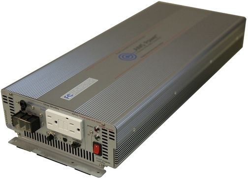 AIMS Power PWRIG300012120S Power Inverter, 3000 Watt continuous power, 6000 Watt surge, 12 Volt DC input, Pure sine wave, 60hz or 50hz switchHighly efficient - improved ouptut at low voltage, 1 GFCI Dual Outlet, Direct connect AC Terminal Block, Connector and cable for remote on/off switch, UPC 840271002507 (PWR-IG300012120S PWRIG-3000-12120S PWRIG3000-12120S)