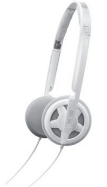 Sennheiser PX-100W Stereo Headphone, 15Hz to 27kHz Frequency Response, 32 Ohm Impedance, Supra-aural Ear Coupling, 1/4