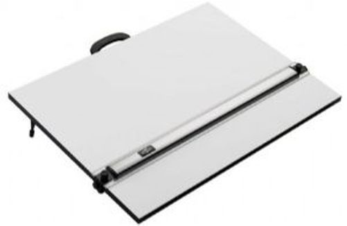 Alvin PXB26 PXB Portable Parallel Straightedge Board, 20 x 26 in, Smooth warp-free white Melamine laminated Board, Carrying Handle, Non-Slip Tractor Feet, Foldaway Legs, Straightedge can accomodate material thicknesses up to 3/16