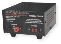 Pyramid Model PS8 8 Amperes Power Supply; Perfect for Home, Shop and Hobbyist; Input: 115V AC, 60Hz, 100 Watts; Output: 13.8 V DC; 6 AMP Constant / 8 AMP Surge; Powers Cellular Phones, 12V DC CB Radios, Scanners, HAM Radios, Autosound Systems; UPC 068888701587 (8 AMPEREs SURGE 13.8V DC POWER SUPPLY PYRAMID-PS8 PYRAMID PS8 PYRPS8) 