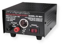 Pyramid Model PS9 7 Amperes Power Supply with Cigarette Jack; Perfect for Home, Shop and Hobbyist; Input: 115V AC, 60Hz, 100 Watts; Output: 13.8 V DC; 5 AMP Constant / 7 AMP Surge; Cigarette Lighter Jack; UPC 068888000093 (7 AMPERES SURGE 13.8V DC POWER SUPPLY PYRAMID-PS9 PYRAMID PS9 PYRPS9) 