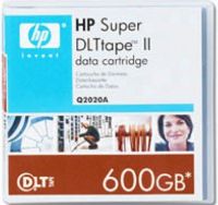 HP Hewlett Packard Q2020A Super DLT II 600GB Data Cartridge, High-performance up to 32MB/sec compressed transfer rate, Comprehensive: read-backwards compatible with DLTtape, High-capacity: supports capacities up to 320GB, HP SDLT cleaning cartridges provide 20 cleans (Q20-20A Q20 20A Q2020) 