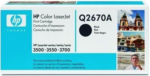 HP Q2670A Black Laser Toner Cartridge, Genuine Original OEM Hewlett Packard, Black, For Hewlett Packard Printer HP Color LJ 3500/ 3700 Smart Print Cartridge, 6000 pages yield (Q-2670A  Q 2670A  2670A) 