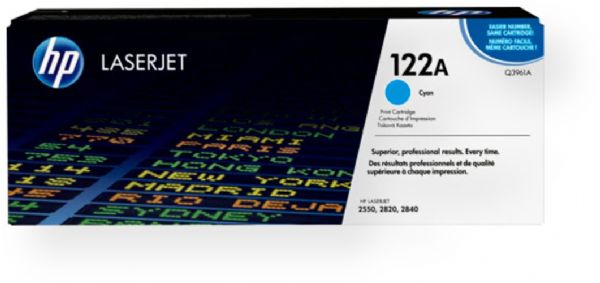 HP Hewlett Packard Q3961A HP Color LaserJet Cyan Print Cartridge for used with HP Color LaserJet 2550/2800 Printer Series, 4000 pages yield, Approximate page yield based on 5% coverage, New Original Genuine OEM HP Hewlett Packard Brand (Q-3961A Q 3961A Q3961 A Q3961-A)