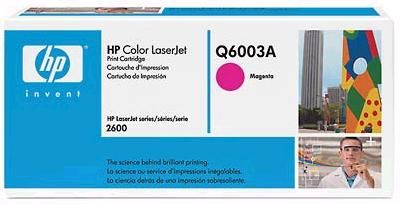 HP Hewlett Packard Q6003A Color LaserJet Magenta Print Cartridge with Smart Printing Technology, New genuine Original OEM HP (Q-6003A Q 6003A)