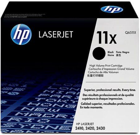 HP Hewlett Packard Q6511X LaserJet Black Print Cartridge with Smart Printing Technology, maximum capacity, 12,000 standard pages. Declared yield value in accordance with ISO/IEC 19752 Genuine Original OEM HP (Q6511X Q6511X)
