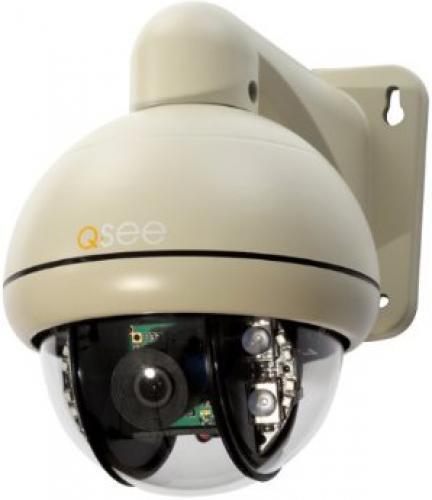 Q-see QD6505P-K Weatherproof Color Pan Tilt Camera Kit; Wall and ceiling mounts; allows for easy setup of the camera; 960H Compatible; Camera Placement: Outdoor/Indoor; Camera IR Range: 65 ft; Camera Resolution: 650 TVL; Sensor: 1/3-Inch Sony Exview HAD CCD-II Color Image Sensor; Camera Video Out: BNC; Accessories: Power Adapter, Cable; UPC  645439235977 (QD6505PK QD6505P-K QD6505PK)