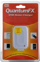 QuantumFX AD-2 USB Home Charger, White, Works with any iPhone, iPod and Smartphone; Charges all MP3/MP4 Players and Phones; Fold-Flat Power Plug; Input AC90-240V 60/50Hz; Output DC 5V 1000mA; Clam Shell Dimensions 4.75x7.25x1; Weight: 0.17 Lbs; UPC 606540012239 (QFXAD2 QFX-AD2 QFX AD2 AD 2) 