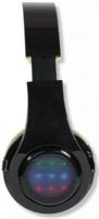 QFX H-253 Stereo Headphones with Disco Lights, Lime Green Color, Bluetooth Compatible, Hands-free Phone, Music Play, FM Radio, TF Card Slot, 500mAH rechargeable battery, Dimensions 1" x 1" x 3", Weight 0.7 lbs, UPC 606540031933 (QFX-H-253 QFX-H253 QFXH253 H253) 