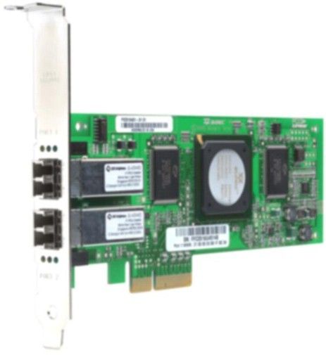 QLogic QLE2462-CK True enterprise class 4-Gbps Dual Port Fibre Channel to x4 PCI Express Host Bus Adapter, Multi-mode Optic, 300,000 IOPS delivers high I/O transfer rates for storage applications, Intelligent interleaved DMA (iiDMA) ensures maximum utilization of data links (QLE2462CK QLE2462 CK QLE-2462 QLE-2462-CK)