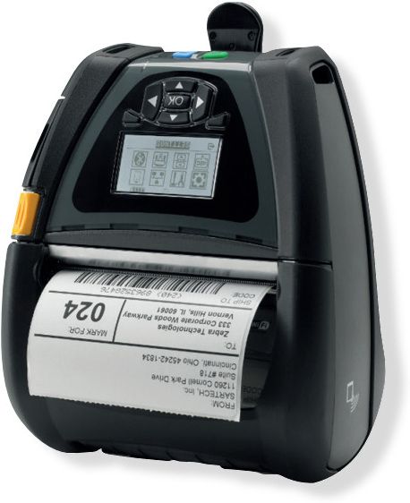 Zebra Technologies QN4-AUCB0M00-00 Model ZD420 Barcode Printer with 203 dpi, Bluetooth, Ethernet; Peel Facility; Tear Bar; Vertical Printing; Horizontal Printing; Drop Resistant; Dust Resistant; Water Resistant; Label Odometer; Belt Clip; Real Time Clock; Mirror Printings; UPC 024606566999, Weight 3 lbs, Dimensions 7.4