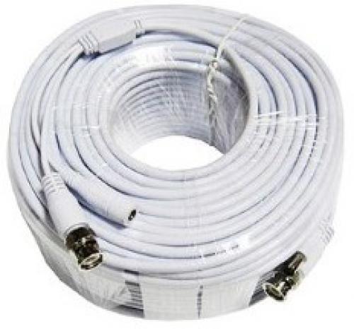 Q-see QSVRG100 Shielded Video & Power 100 Feet BNC Male Cable with 2 Female Connectors; 100FT Extension; WeatherProof; No Video Loss; Accesories Included: (1) 100 FT BNC Shielded Cable, (1) Female RCA to RCA adapter, (1) 2.1mm power connectors; Cable Type: Power/video cable; Technology: Coaxial; Compliant Standards: UL; Shipping Weight (in pounds): 4.75; Product in Inches (L x W x H): 12.3 x 10.4 x 3.7; UPC 645439229945 (QSVRG100 QSVRG100)