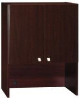 Bush QT231FCS Quantum Harvest Cherry 30" Storage Hutch, Concealed storage in 2 cabinet doors, Wire management grommet in the back panel, Adjustable shelf in the cabinet can adjust to 5 different positions, Mounts on the 30" Storage File, Nickel accents (QT-231FCS QT 231FCS) 