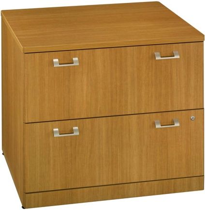 Bush QT256FMC Quantum Modern Cherry 36 Inch Lateral File, 2 Letter/legal sized file drawers, Both drawers are lockable, All melamine construction, Diamond Coat top surface, PVC edge banding, Full extension ball bearing drawer slides (QT-256FMC QT 256FMC)