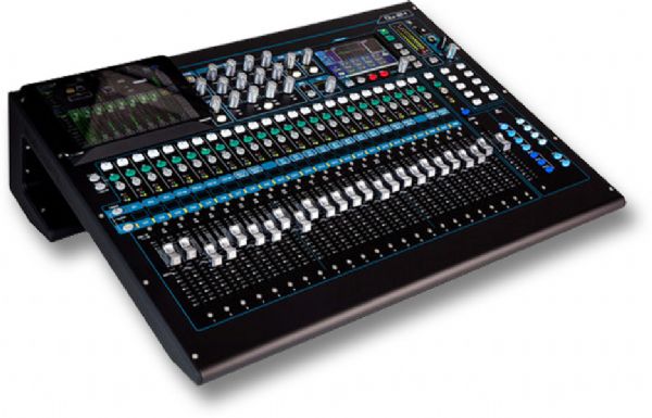 Allen And Heath QU-24C Digital Mixer, 24 channel digital, 24 Mic/Line + 3 stereo, 100mm motorized faders, 20 mix outputs, 4 EFX Engines, onboard 18 track recording, built in 32ch USB I/O, built in dSNAKE, Network Port 5.5