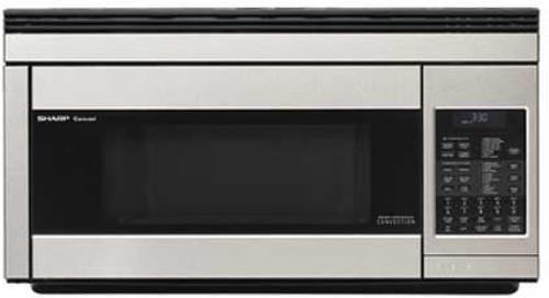 Sharp R-1874 Over The Range Convection Microwave Oven 1.1 cuft Stainless Steel 850W Turntable Diameter 13" Automatic Settings 25 (R1874  R 1874) 
