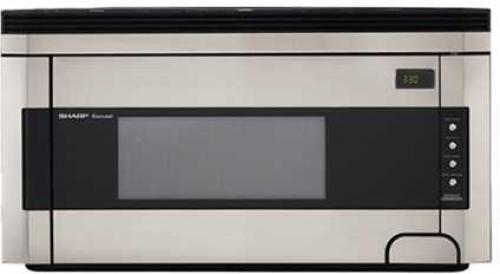 Sharp R-1514 Carousel Over-the-Range Microwave Oven 1.5 cu. ft. 1000W Stainless Steel; 1.5 cu. ft. Over-the-Range Microwave has 1100 watts of power; 14-1/8
