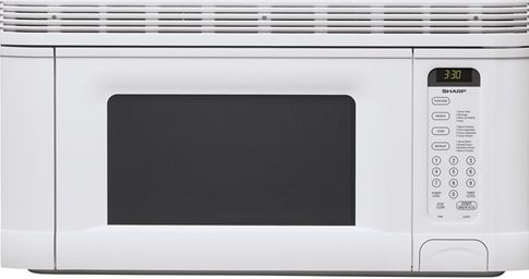 Sharp R-1520LW Over The Range Microwave Oven with 1000 Watts of Power, 1.5 cu.ft. Capacity, 1000 Watts, 19 Automatic Settings, 14 1/8