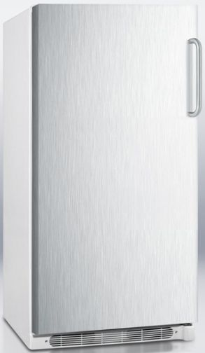 Summit R17FFSSTBLHD Large Capacity All-refrigerator with Frost-free Operation, Stainless Steel Door and Towel Bar Handles, White Cabinet, 16.5 cu.ft. Capacity, LHD Left Hand Door Swing, Adjustable shelves, Door storage, Adjustable thermostat, Interior light, Frost-free operation, Fully featured for convenient storage, Multiple crispers (R17-FFSSTBLHD R17 FFSSTBLHD R17FFSSTB R17FFSS R17FF)