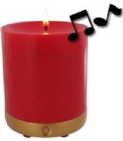 Premier R2006 Musical Candle, 4 inch round pillar hand poured candle, 5 inches tall, Volume, On/Off and demo control button, Burn time 80-100 hours (R2006 R 2006 R-2006)