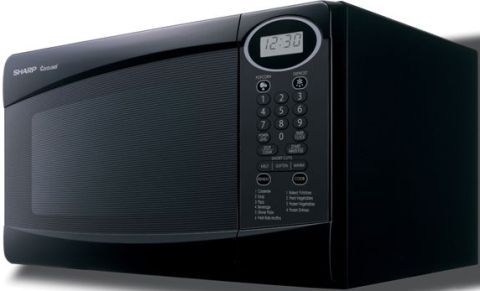 Sharp R-230KK Compact Microwave Oven, Black, 0.8 Cu.Ft. Capacity, 800 Watts, 4-Digit LCD Display, 15 Automatic Settings, 10 3/4-Inch Turntable Diameter, Auto-Touch Controls, Defrost, Four Cook Options, Pops Popcorn, Minute Plus, UPC 074000612617 (R230KK R230-KK R-230K R-230 R230)