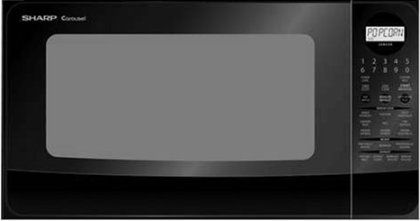 Sharp R420LK Family-Size Microwave Oven with 1,100 Cooking Watts, 7-Digit LCD and Keep Warm Function, 1.4 cu.ft. Capacity, 1100 Watts Wattag, 19 Automatic Settings, 14-1/8