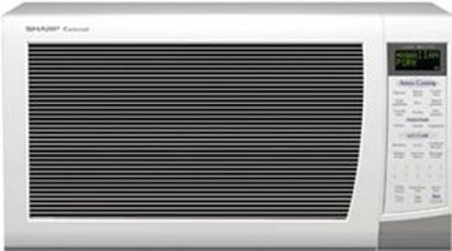 Sharp R-530EW Microwave Oven, White, 2.0 Cu.Ft. Capacity, 1200 Watts, 2 Line, 16 Digit Interactive Display, 33 Automatic Settings, 16