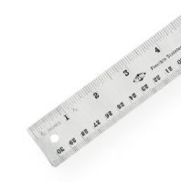 Alvin R590-24 Flexible Stainless Steel Ruler 24"; Made of finest quality stainless steel with non-skid cork backing that won't slip on glass or polished surfaces; Flexible enough to permit measuring curved surfaces; Raised edges eliminate ink blots and smearing; Permanent acid etched graduations won't wear off; Graduated to 32nds, 16ths, and metric; 1.25" wide; Shipping Weight 0.19 lb; UPC 088354161356 (ALVINR59024 ALVIN-R59024 ALVIN-R590-24 ALVIN/R59024 R59024 ARCHITECTURE DRAWING) 