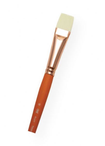 Royal & Langnickel R7500B-12 Vienna Synthetic Bristle Acrylic and Oil Brush Bright 12; Made in the tradition of an old world bristle brush with a modern twist by utilizing only the best quality synthetic bristle filaments that taper with the natural curve of an interlocking natural bristle; UPC 090672104021 (ROYALLANGNICKELR7500B12 ROYALLANGNICKEL-R7500B12 VIENNA-R7500B-12 ROYALLANGNICKEL/R7500B12 R7500B12 ARTWORK)