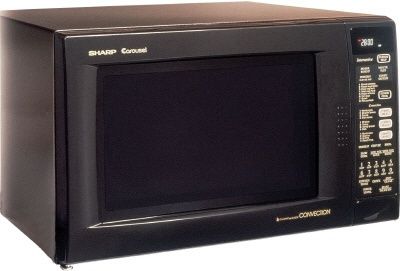 Sharp R-930AK Microwave Oven 1.5 Cu. Ft., 900 Watts, 4 Way Convection System, 7 Digit, AC Line Voltage 120V, Single Phase, 60Hz, 2-color, 7-digit, Black (R930AK R 930AK R-930A R-930 R930A R930 74000606036)