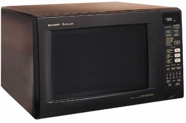 Sharp R-930AK Countertop Microwave Oven with 900 Cooking Watts & 4-Way Convection System, 1.5 Cu. Ft, Black Color, 7-Digit, 2-Color Interactive Display provides easy programming steps, cooking hints, and special options, 10 Variable Power Levels for a variety of power options, Reheat Sensor perfect reheating every time, no cold spots, Popcorn Sensor for ideal results with any size microwave popcorn (R 930AK R930AK)