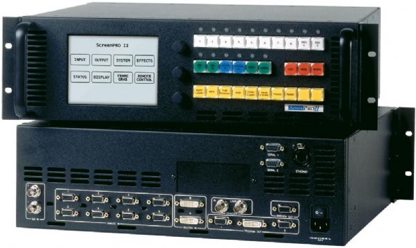 Barco R9860202 model ScreenPRO II Video Routers & Switchers, 640 x 480 Computer Resolutions through UXGA 1600 x 1200, HDTV Resolutions up to 1920 x 1080, 2048 x 1080p Digital Cinema format Resolution, 100-240VAC, 50/60 Hz, Autoselecting 1.0A maximum Power Source, Plasma Display Resolutions, Replaced R9860200 Folsom ScreenPRO (R9860202 R 9860202 R-9860202 ScreenPRO II ScreenPRO-II ScreenPROII )