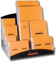 Rhodia RA26D Sketch/Memo Pad Display; Handy, economical white sketch/memo pads, with violet 5x5 squares per inch grid lines; Sheets are approximately 20 lbs; basis weight and perforated for quick tear-off; For various home, school, office, studio, and field uses; 80-sheet pads; UPC 088354910404 (RHODIARA26D RHODIA RA26D RA 26D RA26 D RHODIA-RA26D RA-26D RA26-D)  