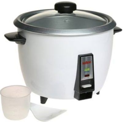Salton RA 7A Seven Cup Rice Cooker, 2 hrs Keep-warm time, 7 cups dry measure Capacity, See through glass lid, Keep warm feature, Extra steaming rack for vegetables, Removable rice bowl (RA-7A  RA7A SAL RA7A)