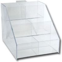 Generic RACK08 Acrylic Rack 6 Sections; Tiered and compartmentalized; 6 sections,  0.56"w x 10.87"h x 14.25"d; Dimentions 14.25" x 11.56" x 10.88"; Weight 4.30 Lbs (GENERICRACK08 GENERIC RACK08 RACK 08 GENERIC-RACK08 RACK-08) 