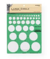 Rapidesign 140R Large Circle Template; Contains 45 circles from 1/16" to 2.25"; Size: 7.25" x 8.25" x .030"; Shipping Weight 0.13 lb; Shipping Dimensions 7.25 x 8.25 x 0.03 in; UPC 014173252685 (RAPIDESIGN140R RAPIDESIGN-140R ARCHITECTURE ENGINEERING) 