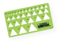 Rapidesign 51R Triangle & Diamonds Template; Contains 30 triangles; Size range from 3/32" to 1.375"; Size: 4" x 7" x .030"; Shipping Weight 0.19 lb; Shipping Dimensions 7.00 x 4.00 x 0.03 in; UPC 014173253682 (RAPIDESIGN51R RAPIDESIGN-51R RAPIDESIGN/51R TEMPLATE CRAFTS) 