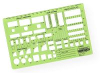 Rapidesign 707R Office Planner Template; Contains desks, credenzas, files, bookcases, tables, and chairs; Scale: .25" = 1'; Size: 10.25" x 6.5" x .030"; Shipping Weight 0.06 lb; Shipping Dimensions 10.25 x 6.25 x 0.03 in; UPC 014173254184 (RAPIDESIGN707R RAPIDESIGN-707R TEMPLATE ARCHITECTURE) 