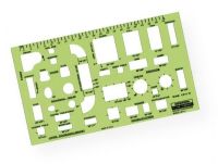 Rapidesign 714RA House Furnishing Template; Similar to No; TD714; Scale: .125" = 1'; Size: 6" x 3.5" x .030"; Shipping Weight 0.06 lb; Shipping Dimensions 6.00 x 3.5 x 0.12 in; UPC 014173254245 (RAPIDESIGN714RA RAPIDESIGN-714RA ENGINEERING ARCHITECTURE TEMPLATE) 